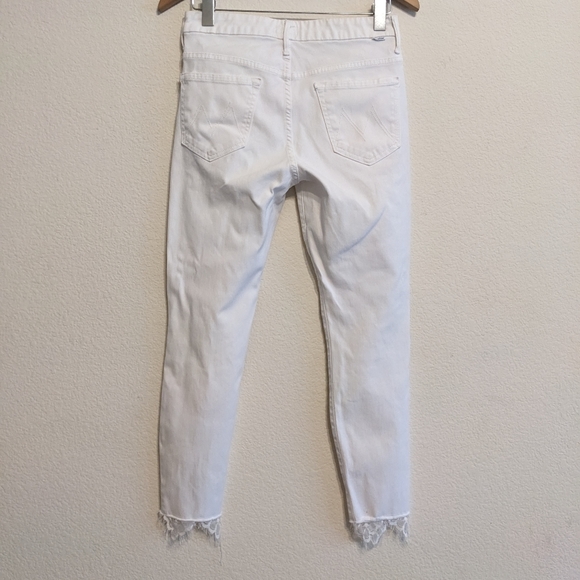 MOTHER High Waisted Looker Dagger Ankle Fray jeans in Glass Slipper size 29 - Picture 6 of 13